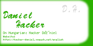 daniel hacker business card